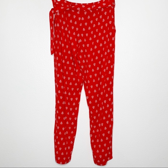 SEZANE Red Floral Eddy Trouser Pants sz 38 (US 6) - Picture 7 of 12